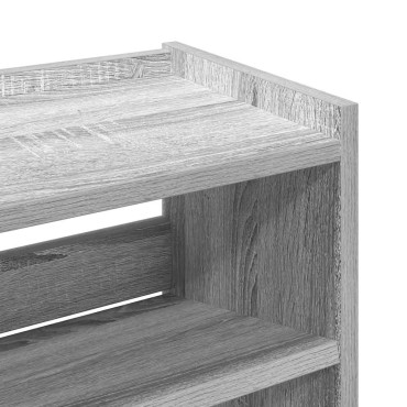 Ράφι παπουτσιών vidaXL Γκρι Sonoma 60x25x81cm Κατασκευασμένο ξύλο