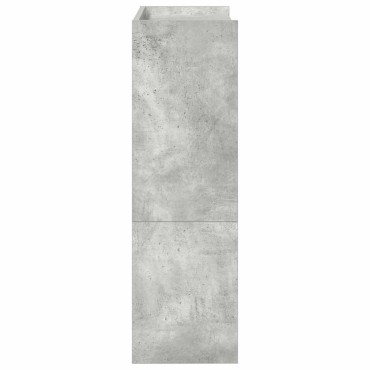 Ράφι παπουτσιών vidaXL Γκρι μπετόν 60x25x81cm Κατασκευασμένο ξύλο