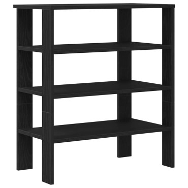 Ράφι παπουτσιών vidaXL Μαύρο 61x32x70cm Κατασκευασμένο ξύλο
