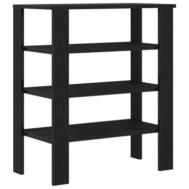 Ράφι παπουτσιών vidaXL Μαύρο 61x32x70cm Κατασκευασμένο ξύλο