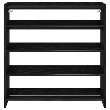 Ράφι παπουτσιών vidaXL Μαύρο 80x25x81cm Κατασκευασμένο ξύλο