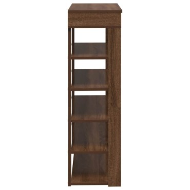 vidaXL Ράφι παπουτσιών καφέ δρυς 80x30x98cm Κατασκευασμένο ξύλο
