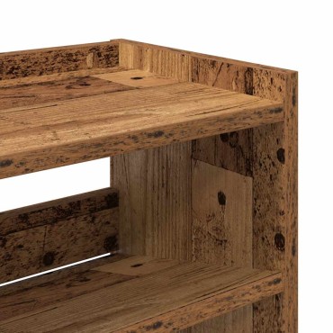 Ράφι παπουτσιών vidaXL Παλιό ξύλο 80x25x81cm Κατασκευασμένο ξύλο
