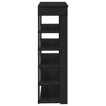Ράφι παπουτσιών vidaXL Μαύρο 80x30x98cm Κατασκευασμένο ξύλο