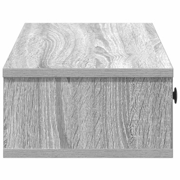 vidaXL Ράφι τοίχου με συρτάρια Grey Sonoma Κατασκευασμένο ξύλο 60x28x15 cm 1 τεμ.