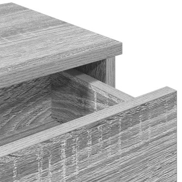 vidaXL Ράφι τοίχου με συρτάρια Grey Sonoma Κατασκευασμένο ξύλο 60x28x15 cm 1 τεμ.