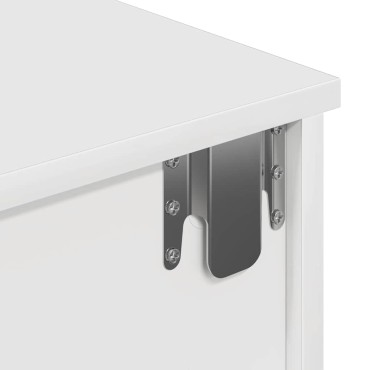 vidaXL Ράφι τοίχου με συρτάρια Λευκό 80x34x17cm Κατασκευασμένο ξύλο 1 τεμ.