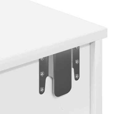 vidaXL Ράφι τοίχου με συρτάρια Λευκό 100x37,5x19cm Ξύλινη κατασκευή 1 τεμ.