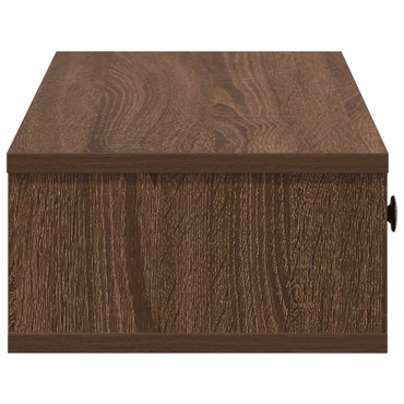 vidaXL Ράφι τοίχου με συρτάρια καφέ δρυς 100x37,5x19cm Ξύλο μηχανής 1 τεμ.