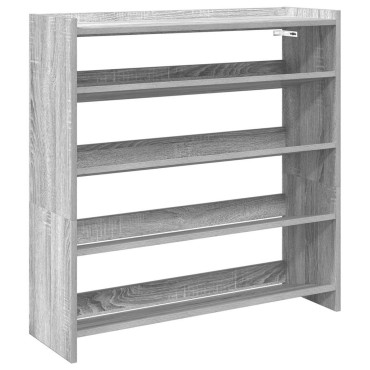 Ράφι παπουτσιών vidaXL Γκρι Sonoma 80x25x81cm Κατασκευασμένο ξύλο