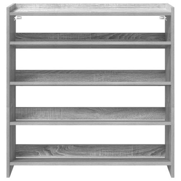 Ράφι παπουτσιών vidaXL Γκρι Sonoma 80x25x81cm Κατασκευασμένο ξύλο