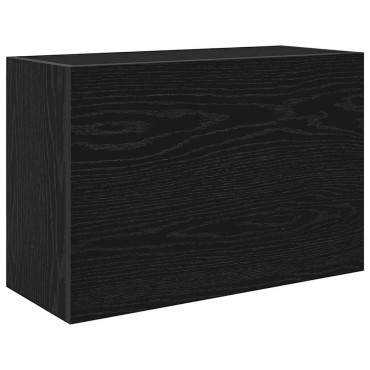 vidaXL ντουλάπι τοίχου μπάνιου μαύρο 60x25x40cm κατασκευασμένο ξύλο