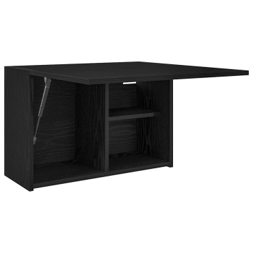 vidaXL ντουλάπι τοίχου μπάνιου μαύρο 60x25x40cm κατασκευασμένο ξύλο