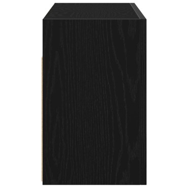 vidaXL ντουλάπι τοίχου μπάνιου μαύρο 60x25x40cm κατασκευασμένο ξύλο