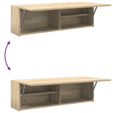 vidaXL Ντουλάπι τοίχου μπάνιου Sonoma Oak 100x25x30cm 1 τεμ.