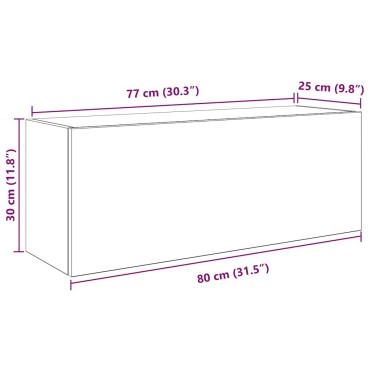 vidaXL ντουλάπι τοίχου μπάνιου μαύρο 80x25x30cm κατασκευασμένο ξύλο