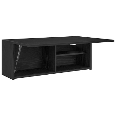 vidaXL ντουλάπι τοίχου μπάνιου μαύρο 80x25x30cm κατασκευασμένο ξύλο