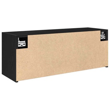vidaXL ντουλάπι τοίχου μπάνιου μαύρο 80x25x30cm κατασκευασμένο ξύλο