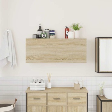 vidaXL Ντουλάπι τοίχου μπάνιου Sonoma Oak 100x25x40cm 1 τεμ.