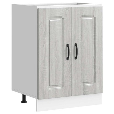 vidaXL Ντουλάπι βάσης νεροχύτη Kalmar Γκρι Sonoma 60x46x81,5cm 1 τεμ.