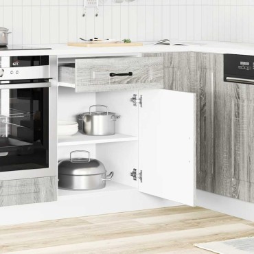 vidaXL ντουλάπι βάσης κουζίνας Kalmar Γκρι sonoma Επεξεργασμένο Ξύλο 50x46x81,5cm