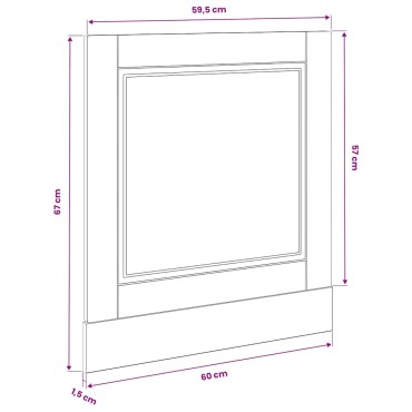 vidaXL Πίνακας πλυντηρίου πιάτων Porto Sonoma Δρυς 60x1,5x57cm