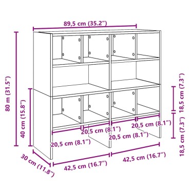 vidaXL Ράφια παπουτσιών 2 τμχ στοιβαζόμενα Sonoma Oak 89,5x30x40 cm
