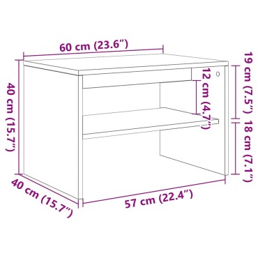 ντουλάπι τηλεόρασης vidaXL Παλιό ξύλο 60x40x40cm Κατασκευασμένο ξύλο