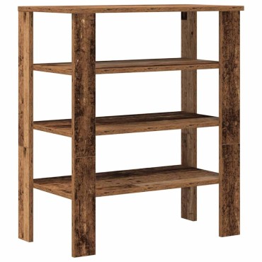Ράφι παπουτσιών vidaXL Παλιό ξύλο 61x32x70cm Κατασκευασμένο ξύλο