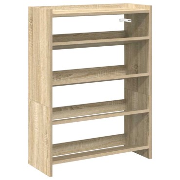 Ράφι παπουτσιών vidaXL Sonoma Oak 60x25x81cm Κατασκευασμένο ξύλο