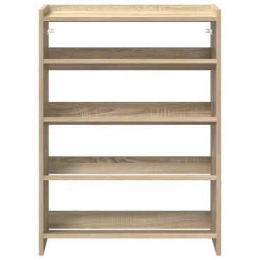 Ράφι παπουτσιών vidaXL Sonoma Oak 60x25x81cm Κατασκευασμένο ξύλο