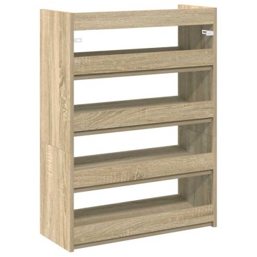 Ράφι παπουτσιών vidaXL Sonoma Oak 60x25x81cm Κατασκευασμένο ξύλο