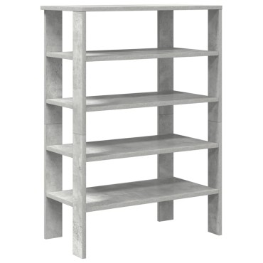 Ράφι παπουτσιών vidaXL Γκρι μπετόν 61x32x87,5cm Κατασκευασμένο ξύλο