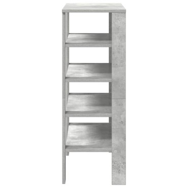 Ράφι παπουτσιών vidaXL Γκρι μπετόν 61x32x87,5cm Κατασκευασμένο ξύλο
