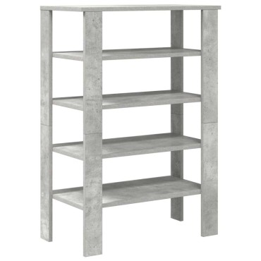 Ράφι παπουτσιών vidaXL Γκρι μπετόν 61x32x87,5cm Κατασκευασμένο ξύλο