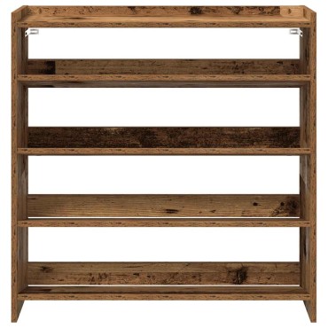 vidaXL Ράφι παπουτσιών καφέ δρυς 80x25x81cm Κατασκευασμένο ξύλο