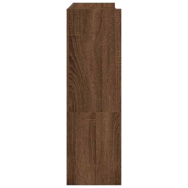 vidaXL Ράφι παπουτσιών καφέ δρυς 80x25x81cm Κατασκευασμένο ξύλο