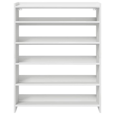 Ράφι παπουτσιών vidaXL Λευκό 80x25x100cm Κατασκευασμένο ξύλο
