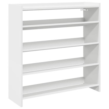 Ράφι παπουτσιών vidaXL Λευκό 80x25x81cm Κατασκευασμένο ξύλο