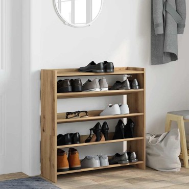 Ράφι παπουτσιών vidaXL Artisan Oak 80x25x81cm Κατασκευασμένο ξύλο