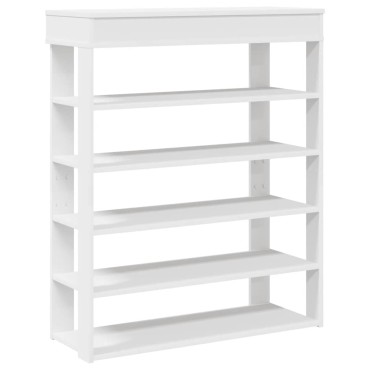Ράφι παπουτσιών vidaXL Λευκό 80x30x98cm Κατασκευασμένο ξύλο