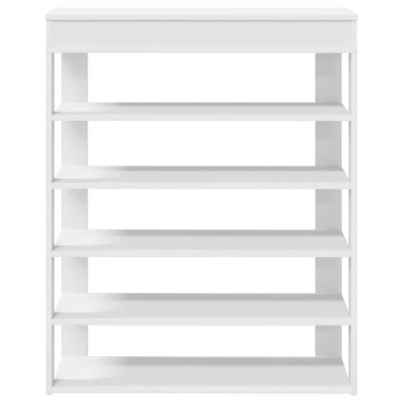 Ράφι παπουτσιών vidaXL Λευκό 80x30x98cm Κατασκευασμένο ξύλο