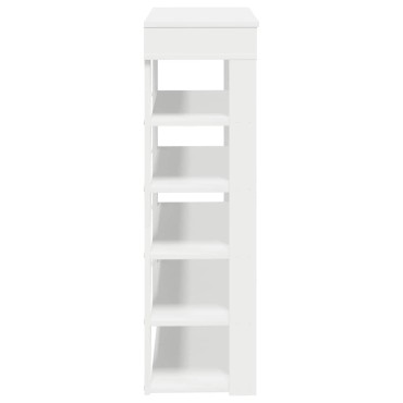 Ράφι παπουτσιών vidaXL Λευκό 80x30x98cm Κατασκευασμένο ξύλο