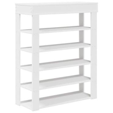 Ράφι παπουτσιών vidaXL Λευκό 80x30x98cm Κατασκευασμένο ξύλο
