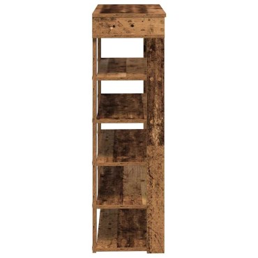 Ράφι παπουτσιών vidaXL Παλιό ξύλο 80x30x98cm Κατασκευασμένο ξύλο