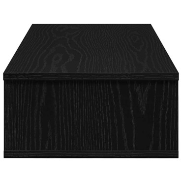 vidaXL Ράφι τοίχου με συρτάρια Μαύρο 80x34x17cm Κατασκευασμένο ξύλο 1 τεμ.