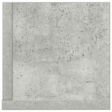vidaXL Ράφια τοίχου 2 τεμ. Μπετόν Γκρι 100x16,5x16,5cm Ξύλο μηχανής