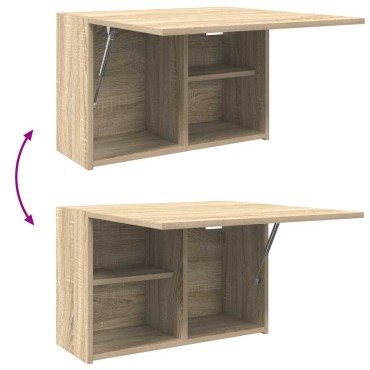 vidaXL Ντουλάπι τοίχου μπάνιου Sonoma Oak 60x25x40cm Ξύλινη κατασκευή 1 τεμ.