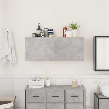vidaXL Ντουλάπι τοίχου μπάνιου Μπετόν Γκρι 100x25x40cm 1 τεμ.