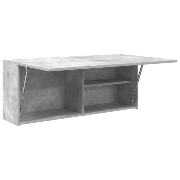vidaXL Ντουλάπι τοίχου μπάνιου Μπετόν Γκρι 100x25x40cm 1 τεμ.